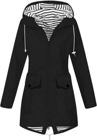 Rain Jackets for Women Waterproof Lightweight plus Size Hooded Windbreaker Oversized Hoodie with Pockets for Outdoor