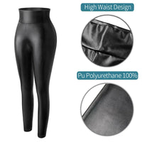 Women High Waist Faux Leather Leggings