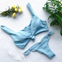 Womens 2 Piece Bikini Set Bandage Push Up Brazilian Swimsuit
