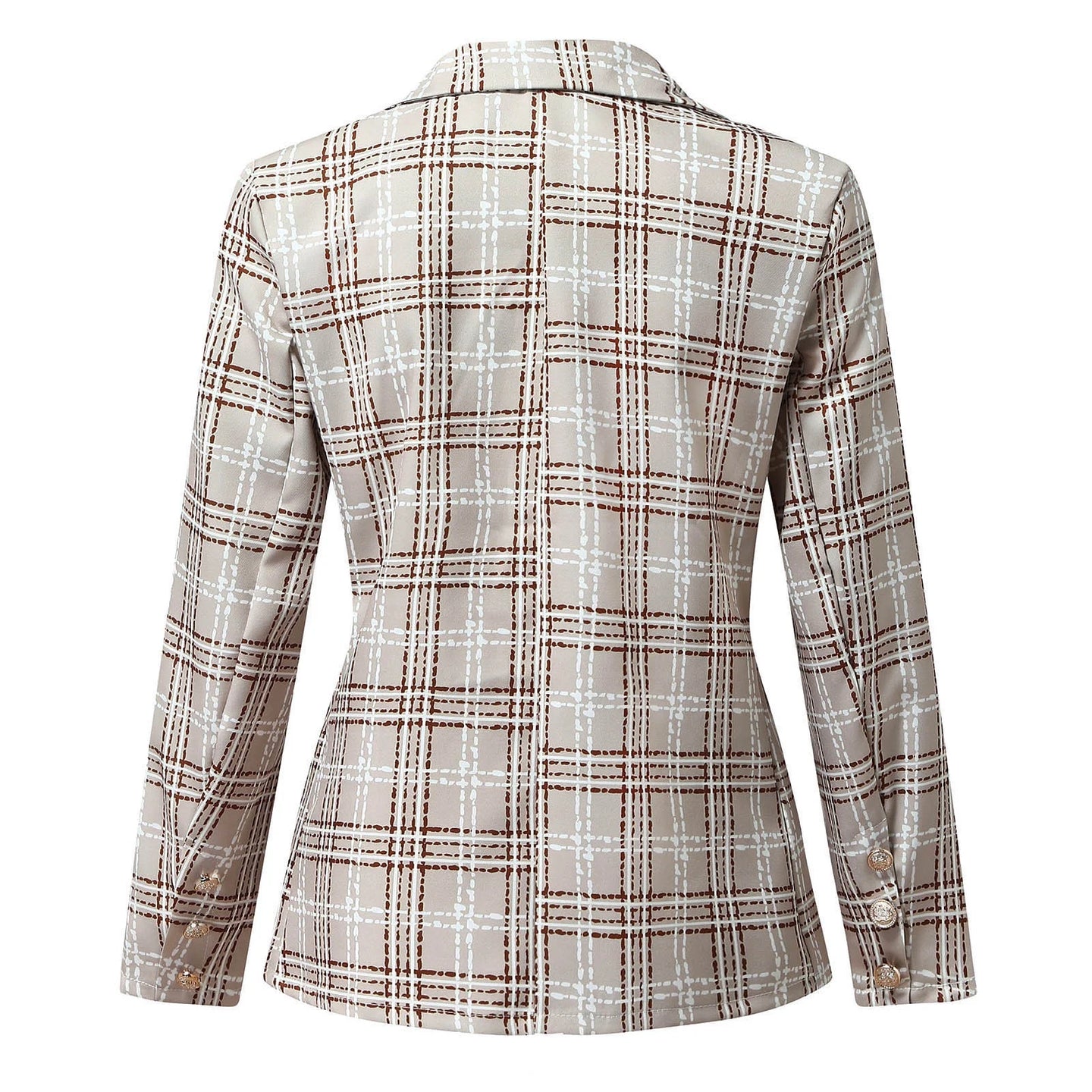 Vintage Plaid Tweed Trench Coat Women'S Elegant Slim Fit Blazer Work Office Short Blazer Jacket Coat 2025 Clearance on Sale S.M.L.XL.XXL