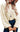 Womens Fall and Winter Fashion Sweater 2022 Crewneck Pom Pom Long Sleeve Chunky Knit Pullover Sweater Oversized Batwing Sleeve Loose Jumper Tops (Apricot, Large)
