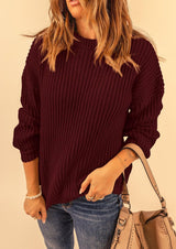 Fall Sweaters for Women 2025 Fashion Long Sleeve Casual Ribbed Knit Winter Clothes Pullover Jumper Tops