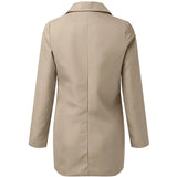 Womens Blazer Coat Fall Open Front Blazers Formal Work Jacket Solid Color Business Office Jackets with Pockets