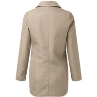 Womens Blazer Coat Fall Open Front Blazers Formal Work Jacket Solid Color Business Office Jackets with Pockets