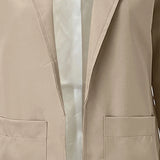 Womens Blazer Coat Fall Open Front Blazers Formal Work Jacket Solid Color Business Office Jackets with Pockets