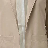 Womens Blazer Coat Fall Open Front Blazers Formal Work Jacket Solid Color Business Office Jackets with Pockets