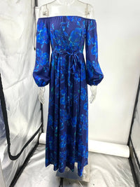 Big swing hem off-shoulder dress
