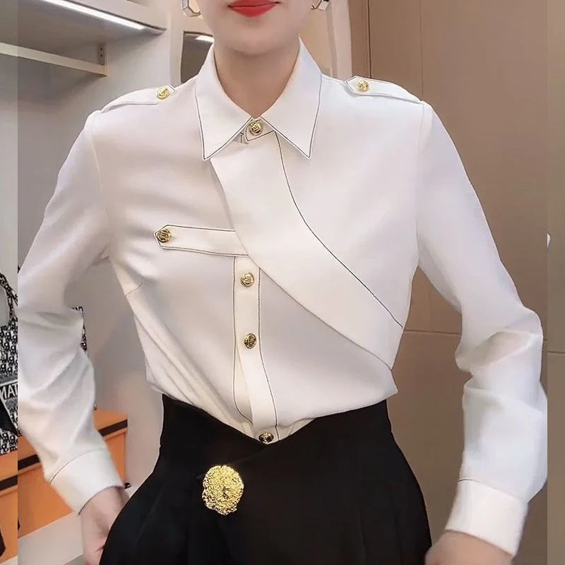 Casual women’s button-up blouse