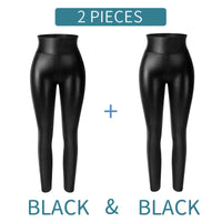 Flattering high-rise faux leather pants