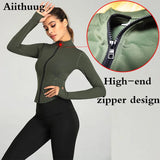 Women Full Zip-up Yoga Top Workout Running Jackets
