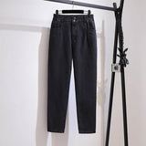 Spring Autumn Loose High Waist Slim Jeans