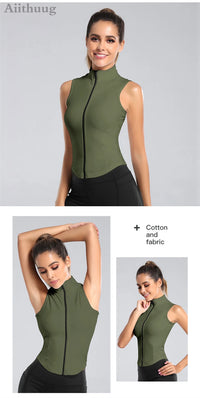Women Full Zip-up Yoga Top Workout Running Jackets