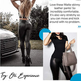 Women High Waist Faux Leather Leggings