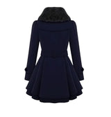 Women's Winter Slim Long Wool Sherpa Coat Double