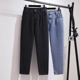 Spring Autumn Loose High Waist Slim Jeans