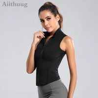 Women Full Zip-up Yoga Top Workout Running Jackets
