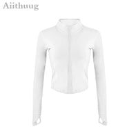 Women Full Zip-up Yoga Top Workout Running Jackets