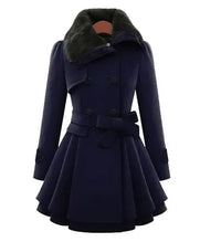 Women's Winter Slim Long Wool Sherpa Coat Double