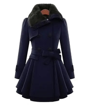 Women's Winter Slim Long Wool Sherpa Coat Double
