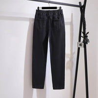 Spring Autumn Loose High Waist Slim Jeans