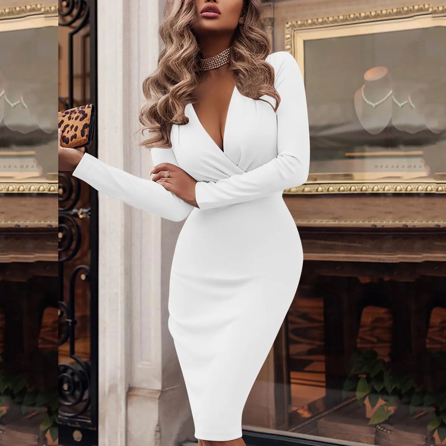 Elegant Women Bodycon White Dresses