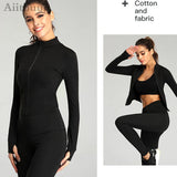 Women Full Zip-up Yoga Top Workout Running Jackets