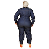 Streetwear Women Plus Size Denim Jumpsuits
