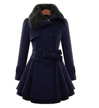 Women's Winter Slim Long Wool Sherpa Coat Double