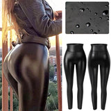 Women High Waist Faux Leather Leggings