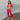 Women Pink Heart Print Velvet Crop