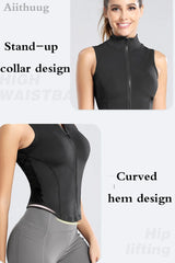 Women Full Zip-up Yoga Top Workout Running Jackets