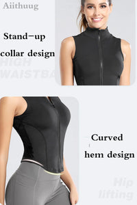 Women Full Zip-up Yoga Top Workout Running Jackets