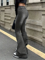 High waist flared denim for women