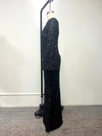 Long sleeve evening gown for women