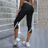 Moisture-wicking active tights front view