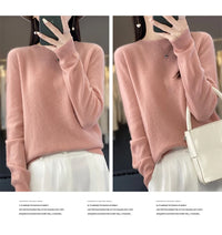 Women's Casual Knitted Pullover Coat – Soft O-Neck Winter Sweater