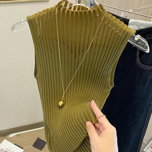 Women Half High Collar Hotsweet Summer Casual Style