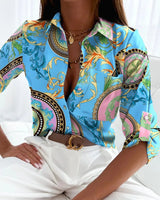 Long Sleeve Shirt Blouse Women Office Elegant