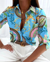 Long Sleeve Shirt Blouse Women Office Elegant