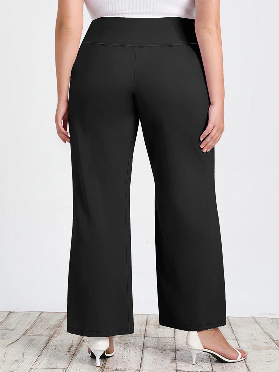 Women Plus Size High Waist Wide Leg Palazzo Pants