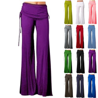 Women Flares Dance Yoga Pants Solid Color
