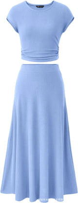 Women's 2Piece Summer Y2K Slim Fit Outfits Set