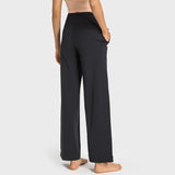 wide leg yoga pants drawstring