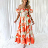 Elegant Floral Cutout Summer Dress