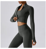 Women's Long Sleeve Top Zipper Jacket