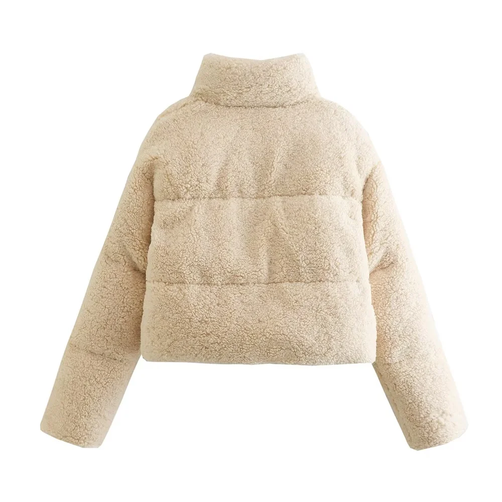Women's Lamb Wool Short Cotton Coat