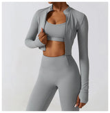 Women's Long Sleeve Top Zipper Jacket