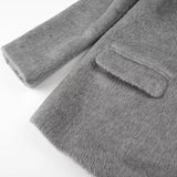 Streetwear Long Hairy Shaggy Blazer Coats