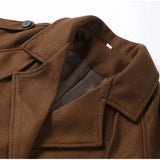 Street Ribbed Woolen Long Coat