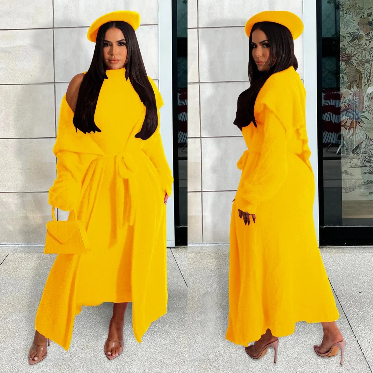 Two Piece Long Sleeve Round Neck Cardigan